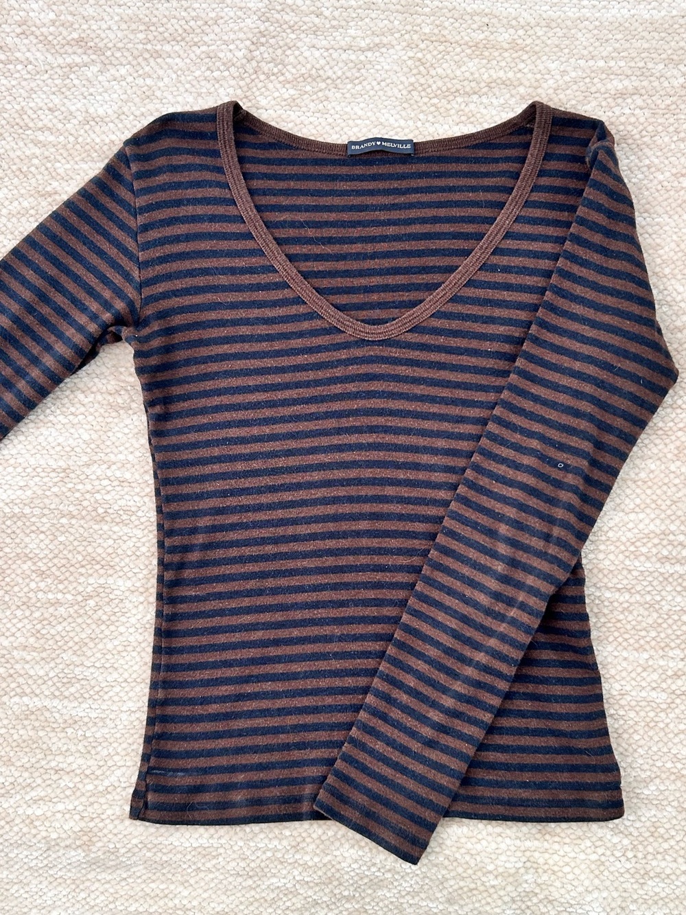 Brandy Melville Brigitte long sleeve stripped top